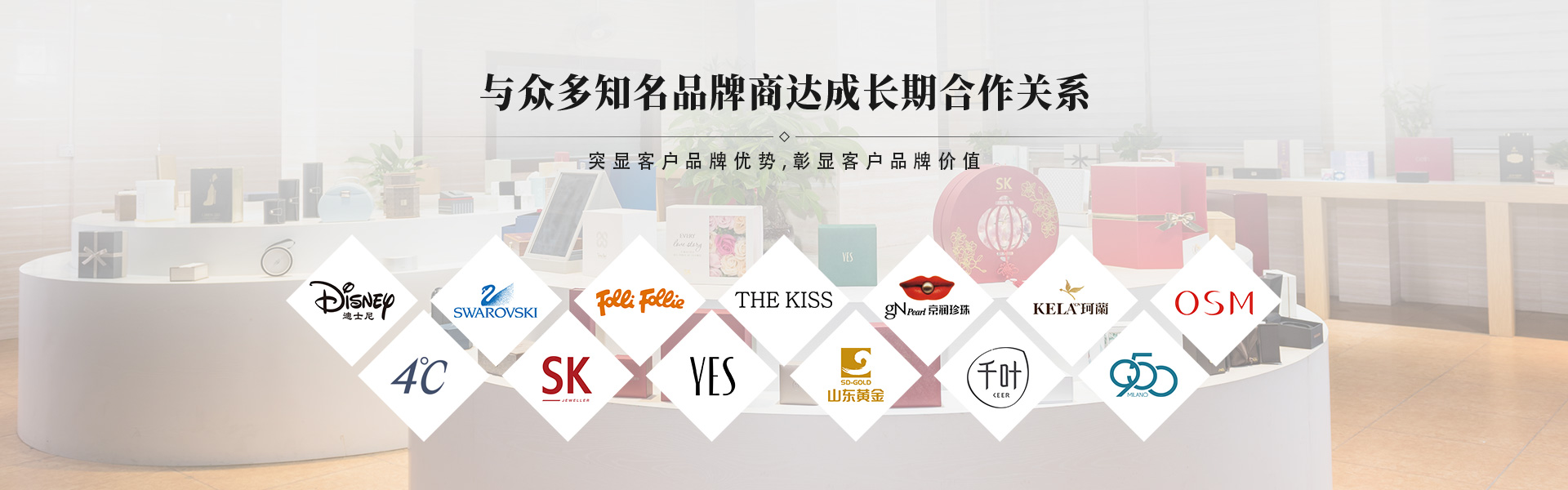 冠琳包裝盒與眾多知名品牌商達(dá)成長(zhǎng)期合作關(guān)系
